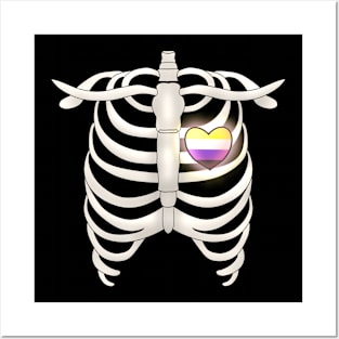 Ribcage With Nonbinary Heart Posters and Art